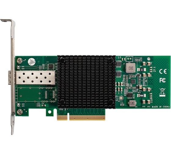 Сетевой адаптер ExeGate EXE-X520-DA1 PCI-E x8 v3.0, порты 1xSFP+ 10Gb s 10 5 2.5 1Gb s, 100Mb s, Server NIC Intel Chipset JL82599EN 296227