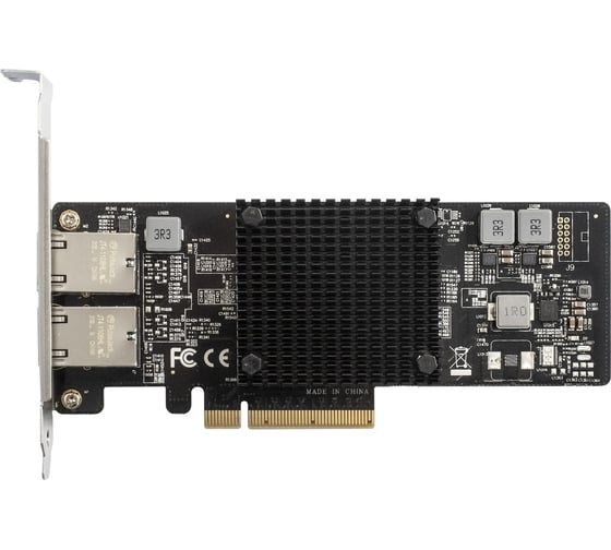 Сетевой адаптер ExeGate EXE-X550-T2 PCI-E x8 v3.0, порты 2xRJ45 медные, 10Gb s 10 5 2.5 1Gb s, 100Mb s, Server NIC Intel Chipset X550 292507