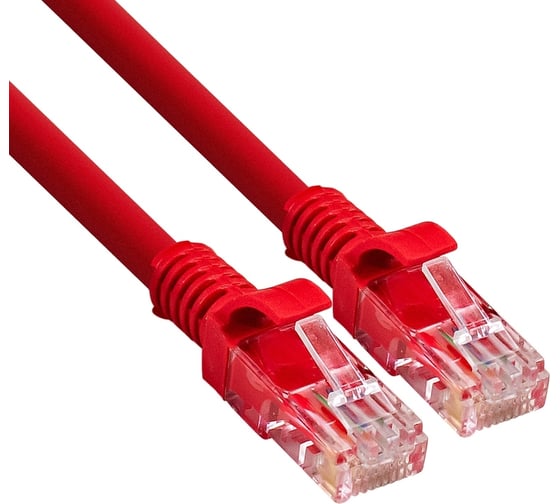 Патч-корд ExeGate UTP-RJ45-RJ45-C6-5M-RD, UTP, cat.6, 5м, красный 295999