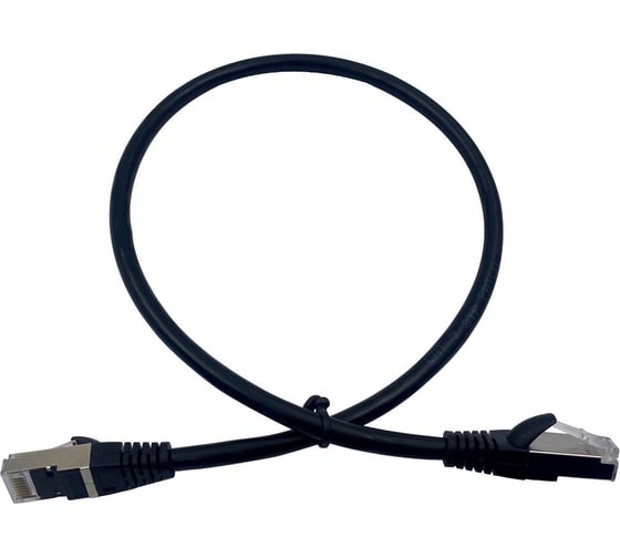 Патч-корд BURO STP 4 пары cat7 CCA molded 1м черный RJ-45 (m)-RJ-45 (m) 1868442