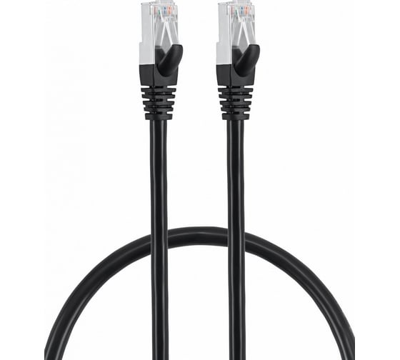 Патч-корд BURO STP 4 пары cat7 CCA molded 1м черный RJ-45 (m)-RJ-45 (m) 1868442