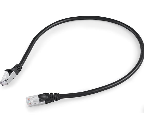 Патч-корд BURO STP 4 пары cat7 CCA molded 1м черный RJ-45 (m)-RJ-45 (m) 1868442
