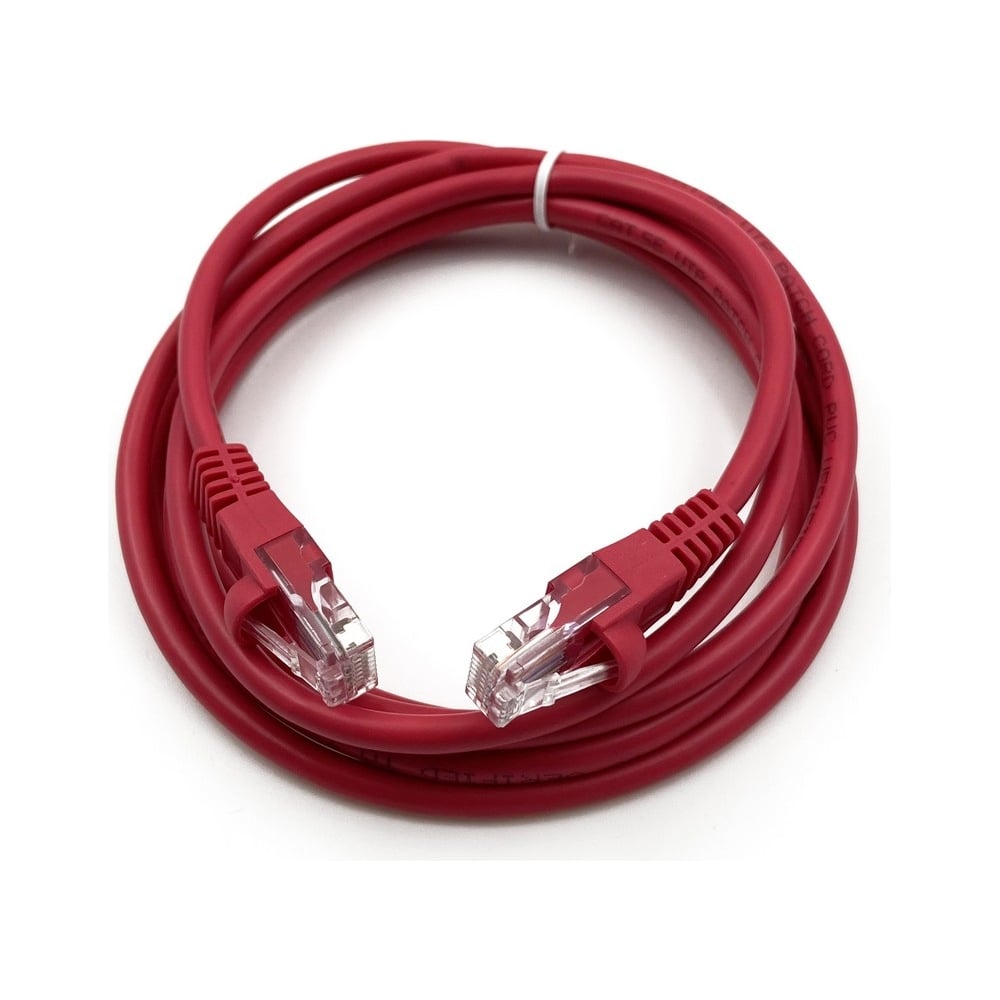 Патч-корд BURO UTP 4 пары cat5E CCA molded 2м красный RJ-45 (m)-RJ-45 ...