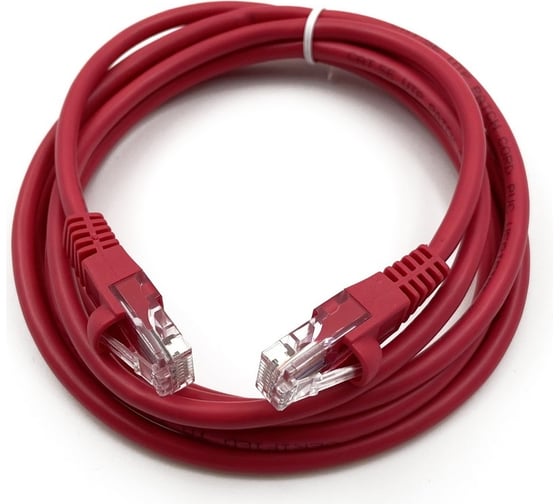 Патч-корд BURO UTP 4 пары cat5E CCA molded 2м красный RJ-45 (m)-RJ-45 (m) 1427637 1