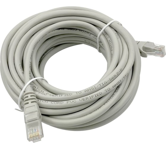 Патч-корд BURO UTP 4 пары cat6 CCA molded 10м серый RJ-45 (m)-RJ-45 (m) 1543687 1