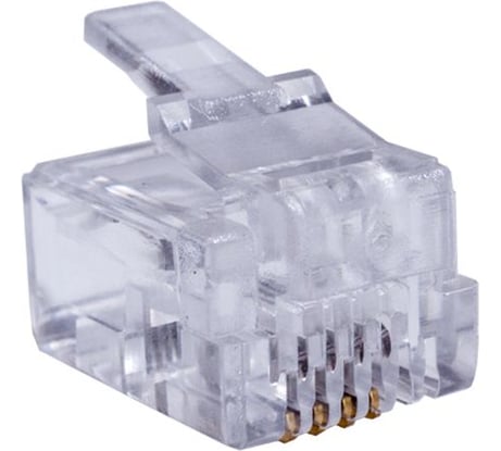 Коннекторы SUPRLAN 6P4C /RJ-11/ /100 pcs/ 10-0227