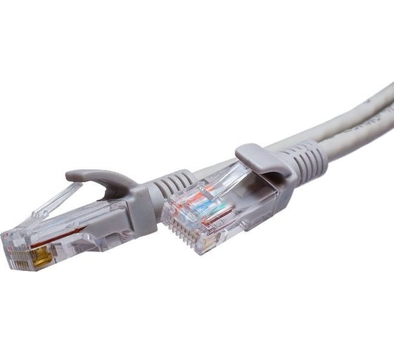 Патч-корд SUPRLAN U/UTP Cat.5e 4x2 26AWG /7x0.16mm/ Cu PVC серый 3м 10-0104
