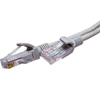Патч-корд SUPRLAN U/UTP Cat.5e 4x2 26AWG /7x0.16mm/ Cu PVC серый 0,5м 10-0101