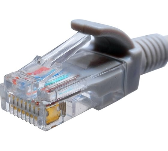 Патч-корд компьютерный U/UTP SUPRLAN Cat.5e 4x2 26AWG /7x0.16mm/ Cu LSZH серый 5м 10-0145