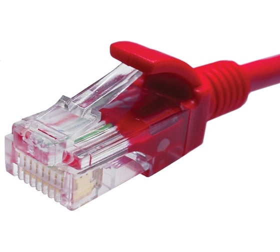 Патч-корд компьютерный U/UTP SUPRLAN Cat.5e 4x2 26AWG /7x0.16mm/ Cu LSZH красный 3м 10-0154