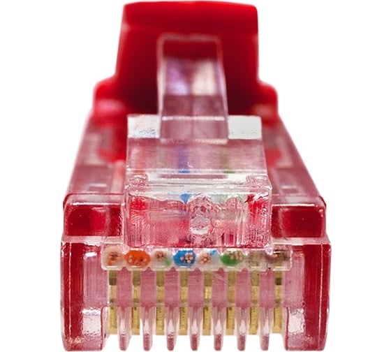 Патч-корд компьютерный U/UTP SUPRLAN Cat.5e 4x2 26AWG /7x0.16mm/ Cu LSZH красный 3м 10-0154