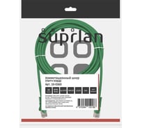 Патч-корд компьютерный U/UTP SUPRLAN Cat.5e 4x2 26AWG /7x0.16mm/ Cu LSZH зеленый 5м 10-0160