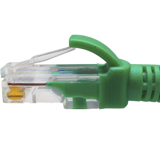 Патч-корд компьютерный U/UTP SUPRLAN Cat.5e 4x2 26AWG /7x0.16mm/ Cu LSZH зеленый 1м 10-0157
