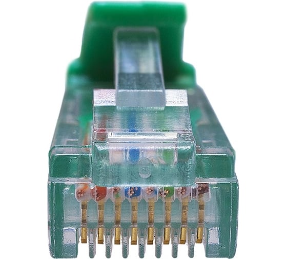 Патч-корд компьютерный U/UTP SUPRLAN Cat.5e 4x2 26AWG /7x0.16mm/ Cu LSZH зеленый 1м 10-0157