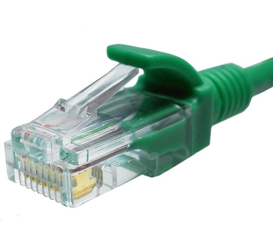 Патч-корд компьютерный U/UTP SUPRLAN Cat.5e 4x2 26AWG /7x0.16mm/ Cu LSZH зеленый 1м 10-0157