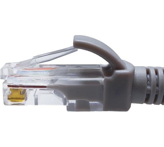 Патч-корд компьютерный U/UTP SUPRLAN Cat.5e 4x2 26AWG /7x0.16mm/ Cu LSZH серый 2м 10-0143