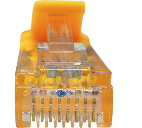 Патч-корд компьютерный U/UTP SUPRLAN Cat.5e 4x2 26AWG /7x0.16mm/ Cu LSZH желтый 2м 10-0163