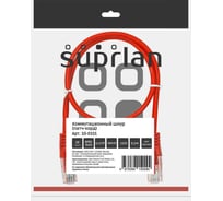 Патч-корд компьютерный U/UTP SUPRLAN Cat.5e 4x2 26AWG /7x0.16mm/ Cu LSZH красный 0,5м 10-0151