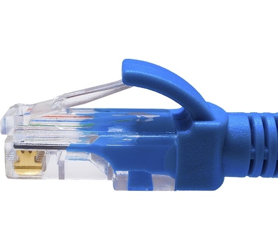 Патч-корд компьютерный U/UTP SUPRLAN Cat.5e 4x2 26AWG /7x0.16mm/ Cu LSZH синий 0,5м 10-0146