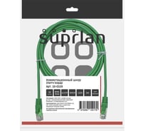 Патч-корд компьютерный U/UTP SUPRLAN Cat.5e 4x2 26AWG /7x0.16mm/ Cu LSZH зеленый 3м 10-0159