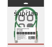Патч-корд компьютерный U/UTP SUPRLAN Cat.5e 4x2 26AWG /7x0.16mm/ Cu LSZH зеленый 0,5м 10-0156