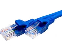 Патч-корд компьютерный U/UTP SUPRLAN Cat.5e 4x2 26AWG /7x0.16mm/ Cu LSZH синий 5м 10-0150