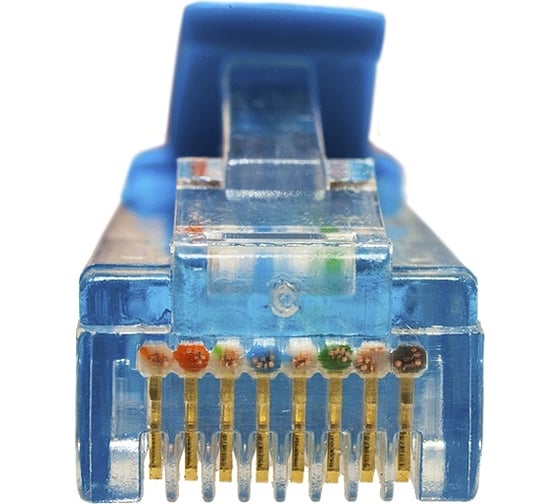 Патч-корд компьютерный U/UTP SUPRLAN Cat.5e 4x2 26AWG /7x0.16mm/ Cu LSZH синий 5м 10-0150