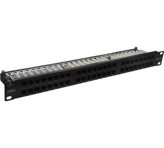 Патч-панель SUPRLAN, высокой плотности 19", 48хRJ-45, UTP, Cat.5e, 1U 10-0406