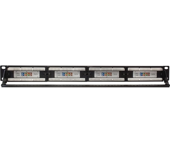 Патч-панель SUPRLAN, 19", 24хRJ-45, UTP, Cat.5e, 1U 10-0403