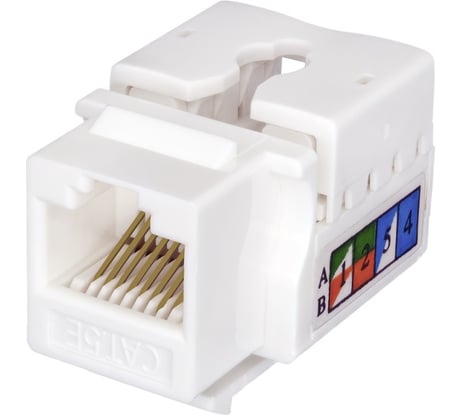 Модуль Keystone SUPRLAN Jack 8P8C /RJ-45/, UTP, Cat.5e. инструментальная заделка, белый 10-0313