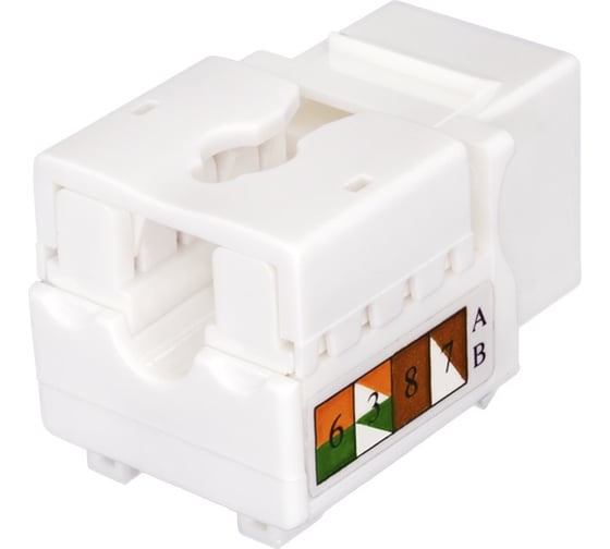 Модуль Keystone SUPRLAN Jack 8P8C /RJ-45/, UTP, Cat.5e. инструментальная заделка, белый 10-0313