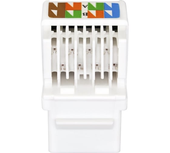 Модуль Keystone SUPRLAN Jack 8P8C /RJ-45/, UTP, Cat.5e. заделка без инструмента, белый 10-0312