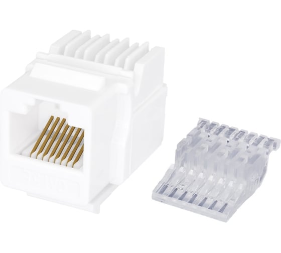 Модуль Keystone SUPRLAN Jack 8P8C /RJ-45/, UTP, Cat.5e. заделка без инструмента, белый 10-0312