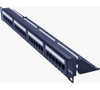 Патч-панель Retic UTP 19" 1U 24 порта RJ-45 Cat.5e с задним органайзером PP-19-1U-24-C5E-CM-TWCS