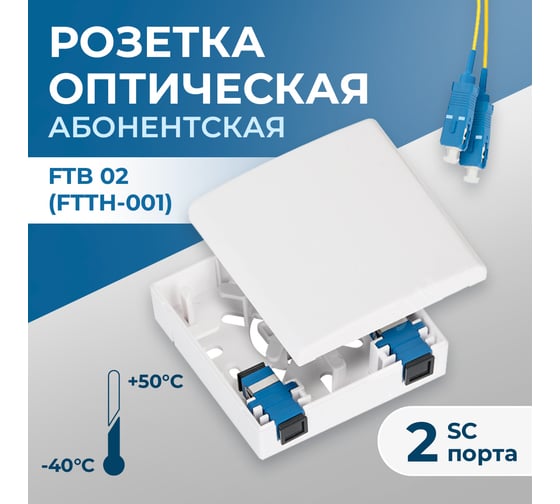 Абонентская розетка оптическая TWIST RS-01/FTTH-F02P 1 шт FTTH-001