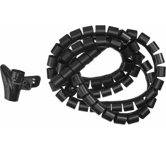 Органайзер для проводов TWIST пластиковый с приспособлением для укладки  20mm черный 2м WKS-D20-BK-2M 1