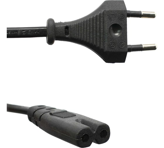 Кабель питания OXION для техники OPC003-1.8 CEE 7/16 - IEC 320 C7 2x0.5,1.8м чёрный, арт. OPC003-1.8BK