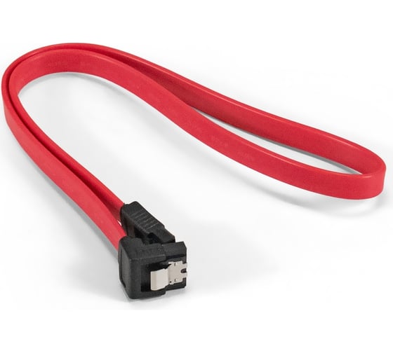 Кабель ExeGate SATA EX-CC-SATA-DATA90-0.5L 7pin 7pin, угловой разъем, металлические защелки, 0,5м 294732