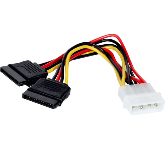 Кабель ExeGate питания SATA EX-CC-SATA-PSY Molex 4pin 2xSATA15pin, 0,15м 138935 1