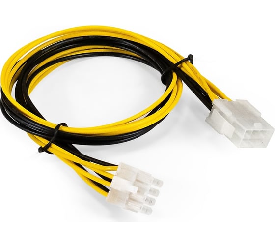Удлинитель кабеля питания материнской платы ExeGate +12V EX-EXT-8M8F-0.5 8pin EPS12V M 8pin EPS12V F, 0,5м 294790