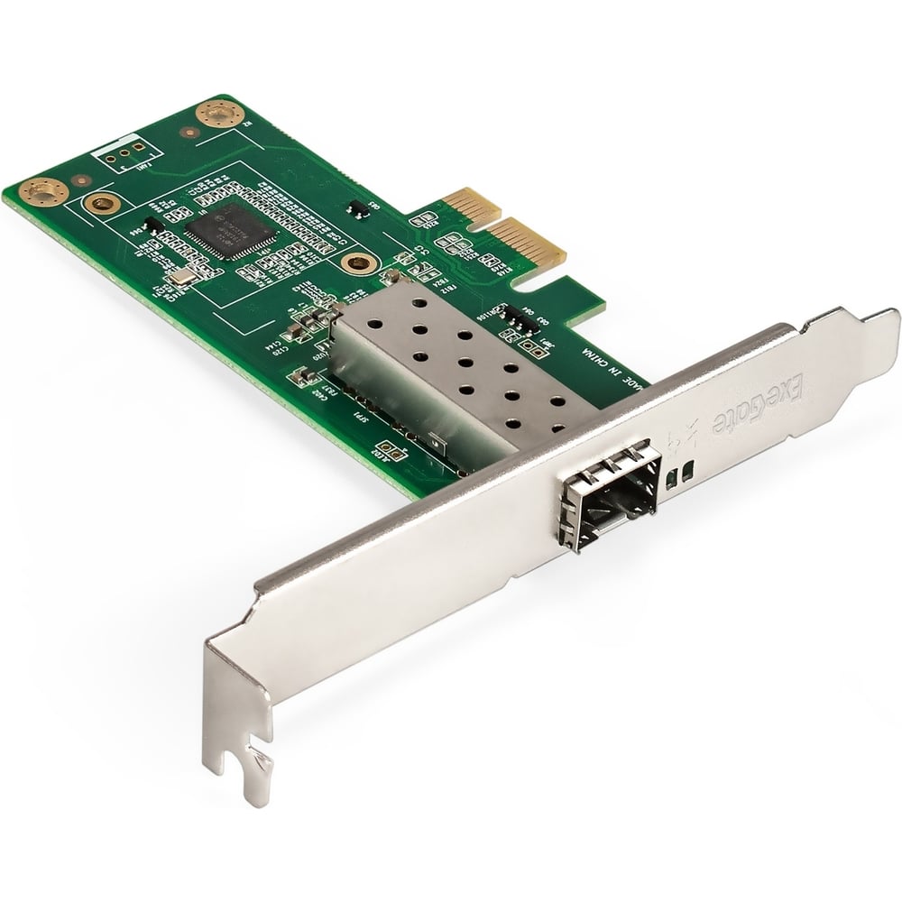 Сетевой адаптер ExeGate EXE-i210-F1 PCI-E x1 v2.0, порт 1xSFP медный ...