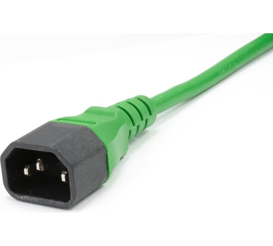 Кабель питания Filum ПВС-АП 3x1.0 С13 - C14, 220/250В, 10А, зеленый, 1м FL-PC-C13/C14-C1-1.0-GR