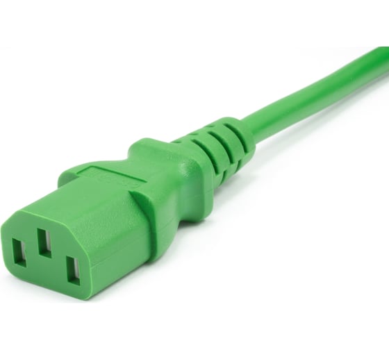 Кабель питания Filum ПВС-АП 3x1.0 С13 - C14, 220/250В, 10А, зеленый, 1м FL-PC-C13/C14-C1-1.0-GR