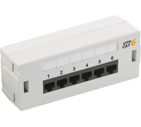 Патч-панель Retic UTP 1U 6 портов RJ-45 настенная 110 IDC Cat.5e PP-W-1U-IDC-6-C5E-NKL
