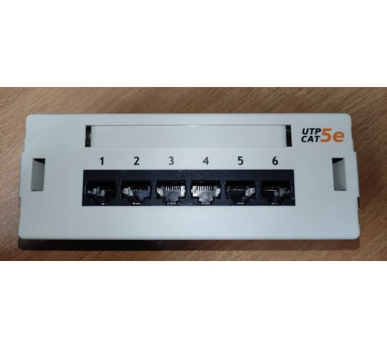 Патч-панель TWIST UTP 1U 6 портов RJ-45 настенная 110 IDC Cat.5e PP-W-1U-IDC-6-C5E-NKL