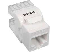 Модуль Keystone NTSS UTP RJ45 cat.5e, 180 градусов, белый NTSS-KJ-UTP-RJ45-5e-180-WT