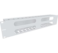 Организатор кабельный горизонтальный с крышкой NTSS крепление 19 2U, глубиной 72мм, металл, серый RAL 7035 NTSS-HORGС-2U-(72)