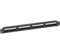 Патч-панель NTSS 24 UTP порта RJ45, cat.5е, 1U, Dual IDC, без органайзера NTSS-PP-1U-24-UTP-RJ45-5e-D