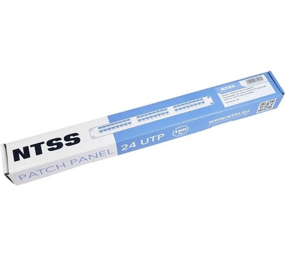 Патч-панель NTSS 24 UTP порта RJ45, cat.5е, 1U, Dual IDC, без органайзера NTSS-PP-1U-24-UTP-RJ45-5e-D