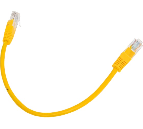 Кабель патч-корд Filum U/UTP 5e кат. 0.25м 26AWG(7x0.16 мм), омедненный алюминий (CCA), PVC, жёлтый FL-U5-0.25M-Y